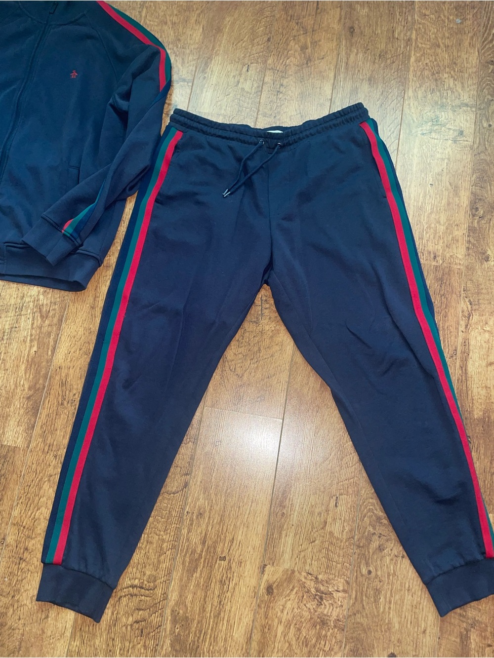 Jogger & jacket Tracking suit & Pants men with green red stripe lounge GG Gucci - Picture 7 of 16